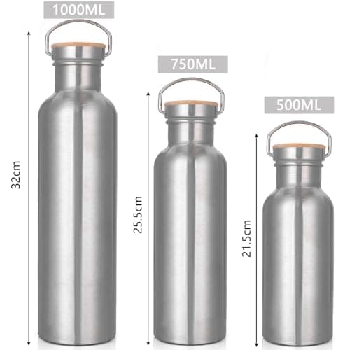 Gourde isotherme en Acier Inoxydable 500 ml Sans BPA Anti-fuite, Idéale pour Sport Fitness Bureau Extérieur, Bouteille D
