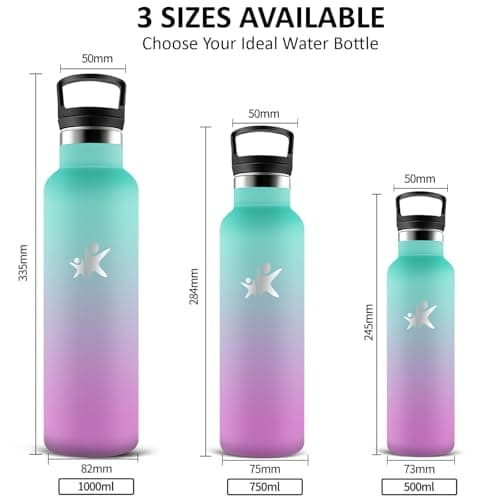 Gourde Isotherme Inox 500ml Anti Fuite pour Randonnée & Camping