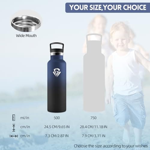 Gourde HoneyHolly Isotherme Enfant 500ML Réutilisable Anti-Fuite