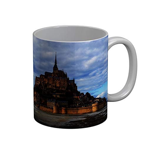 Tasse décorative Mont Saint-Michel Lutte contre les Marées UNESCO - Création artisanale - Collection de souvenirs de Fra