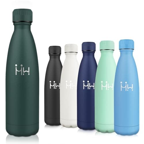 Gourde Isotherme Motswedi 500ml, 24h Froid & 12h Chaud, Gourde Enfant Anti-Fuite sans BPA, Bouteille Inox pour Sport, Fi — Vert Armée-500ml