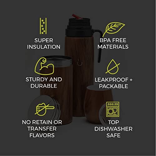 BALIBETOV Yerba Mate Tasse Set pour Hommes et Femmes - Design Moderne, Thermos Acier Inoxydable, Idéal pour le Travail e