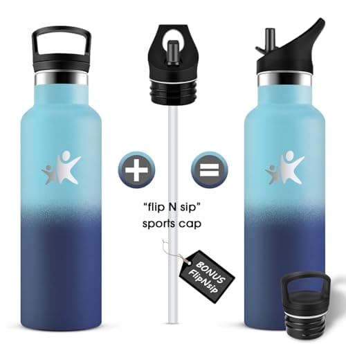 KollyKolla Gourde Isotherme 500ml, double paroi isolante, pour Enfant et Adulte, l'école et le Travail, sans BPA, joggea