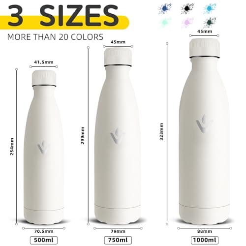 Gourde Isotherme Grsta 500ml Inoxydable Anti Fuite, Idéale Enfant Bureau Velo