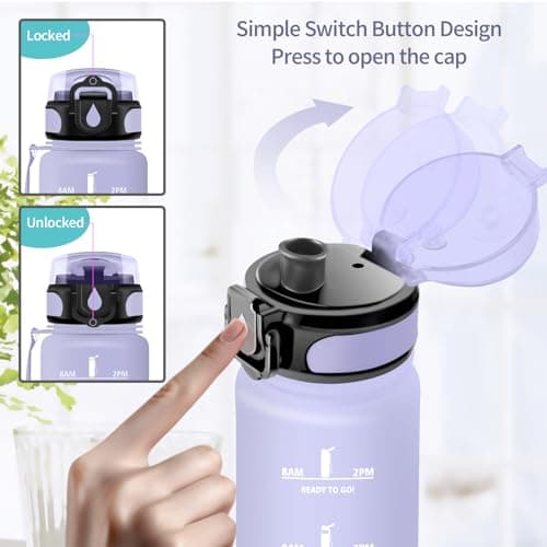 Bouteille d'eau Vikaster sans BPA, Étanche & Réutilisable pour le Sport et les Activités Outdoor, Gourde Randonnée Yoga