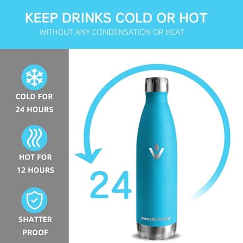 Gourde Isotherme Sans BPA - Bouteille Enfant Anti Fuite 500ml, 24h Froid & 12h Chaud pour École, Voyage, Bureau, Double