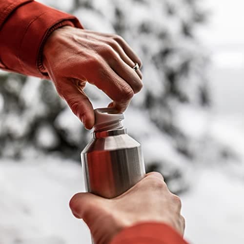 MONBENTO Bouteille Isotherme 12h MB Steel Silver 500ml - Bouteille Inox Sans BPA - Parfaite pour Eau, Thé, Café