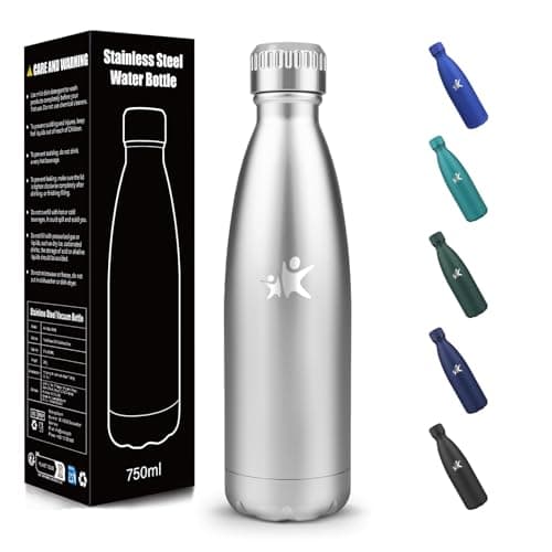 Gourde Acier Inoxydable Sans BPA Isolée Isotherme 500 ml 18/8 Isolation Double Paroi École Randonnée Rose Rouge Bouteill — Couleur Vraie-750ml