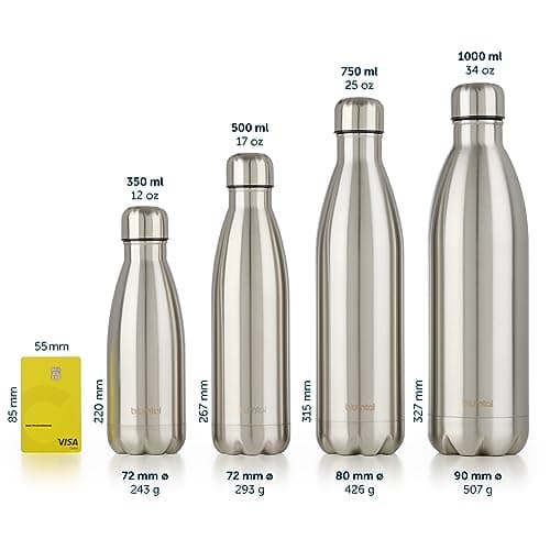 Isolation thermique Blumtal® Charles Bouteille isotherme 500ml - Gourde inox - Bouteille d'eau - Contenant froid et chau