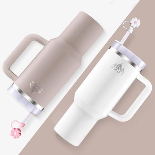 Mont-Clair Tumbler 40oz Isothérique Amande - Gourde Boissons Chaudes et Froides Glacé 48h Froid 10h