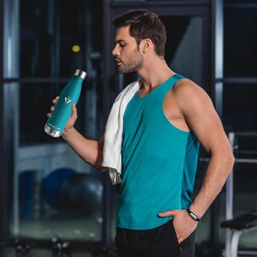 Gourde Isotherme 500ml Sans BPA Reutilisable pour Enfant et Adulte - 24h Froid & 12h Chaud - Anti Fuite - Idéale pour Éc