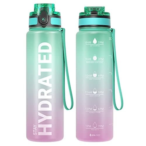 Bouteille d'Eau Sahara Sailor 1L, Sportive & Étanche pour Sport et Camping, Sans BPA et Reutilisable avec Marqueur de Te — B-bubble Gum