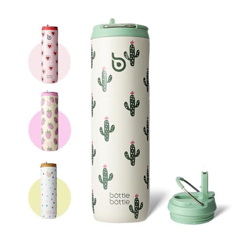 Bouteille d'eau isotherme en acier inoxydable pour sport et voyage - Rose clair, 710 ml,anti-fuite, sans BPA — Douce Oasis
