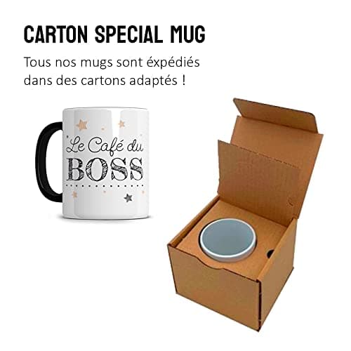 Mug Personnalisé Original Star Mug Noir avec Texte personnalisable – Cadeau Completement Original 330ML pour Anniversair