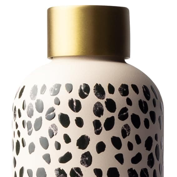 MAMEIDO Gourde Isotherme Pearl Marble Gold - Conserve la fraîcheur 24h & la chaleur 12h, Inoxydable & Sans BPA, 500ml — Almond Flakes