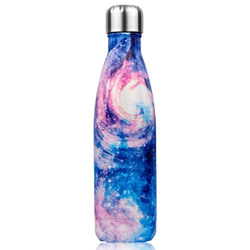Lalafancy Bouteille d'eau en Acier Inoxydable Sans BPA pour Outdoor & Travail - Thermos Double Paroi 24h Froid & 12h Cha — Bleu Univers-500ml