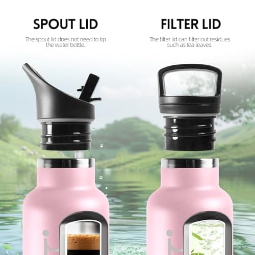 Gourde Isotherme Motswedi 1000ml Anti-Fuite, Poignée de Transport, École, Voyage, Sport