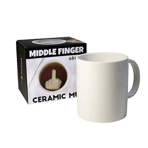I-TOTAL® thé/café tasse céramique avec dessins 3D intérieurs (MŒCREUX) idéale pour lematin 300 ml