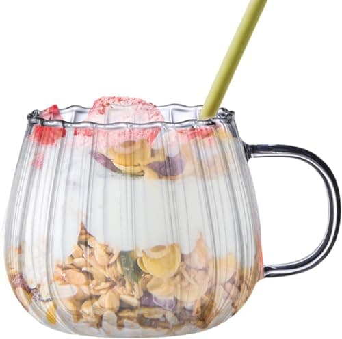 Lot de 2 tasses en verre transparent en forme de citrouille pour boissons chaudes, café, thé, maison et cuisine - résist