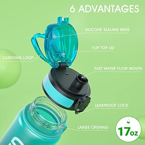 Bouteille d'Eau Sahara Sailor 1L, Sportive & Étanche pour Sport et Camping, Sans BPA et Reutilisable avec Marqueur de Te