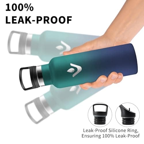 Gourde Isotherme Grsta 500ml pour Sport et Randonnée Avec Paille Anti-Fuite