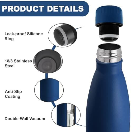 Gourde Isotherme Inox 500ml Anti Fuite pour École et Voyage