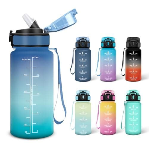 Gourde Motswedi 0.5L Rose et Cyan Adulte, Convient aux Boissons Gazeuses, Étanche pour Salle de Sport et Camping - Motiv — Vert Vif-500ml