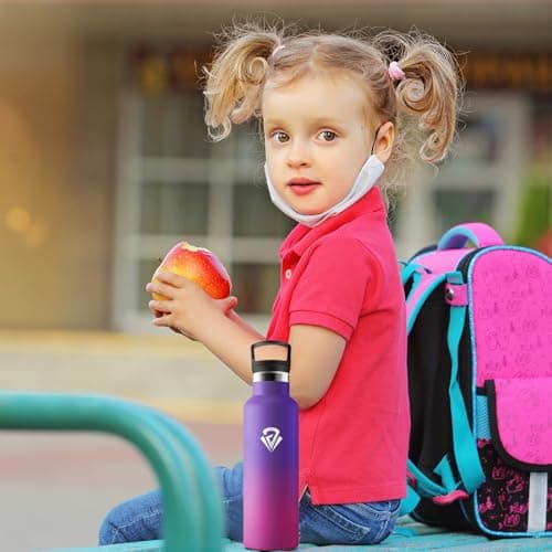 Gourde Isotherme Double Paroi 500ml, Bouteille Inox Étanche Sans BPA pour Enfants et Adultes, Idéale pour Bureau, Extéri