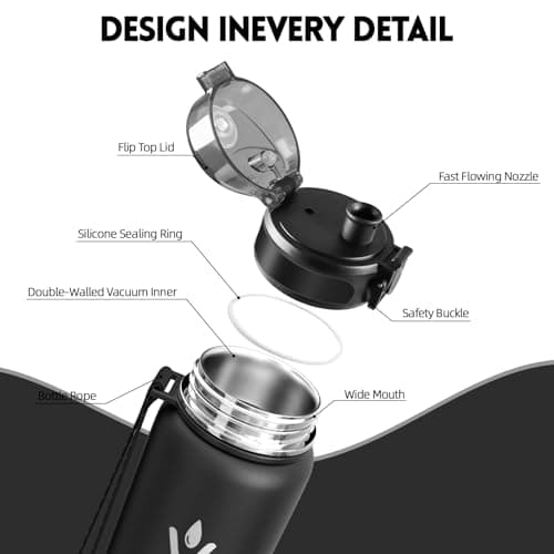 Gourde Inox 500ml enfantsIsothérme BPA FreeÉcole Bureau Sport