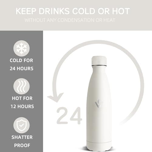 Gourde Isotherme Grsta 500ml Inoxydable Anti Fuite, Idéale Enfant Bureau Velo