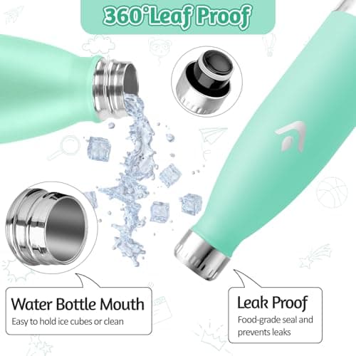 Motswedi Gourde Isotherme 500ml, 24h Froid & 12h Chaud, sans BPA pour Randonnée & Sport, Réutilisable