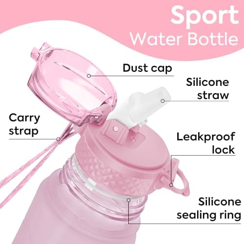 Gourde Oldley de 450ml/15oz pour Enfants - Réutilisable et Sans BPA - Parfaite pour l'École et la Maison - Étanche et Du