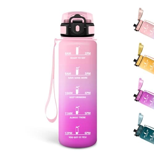 Gourde Motswedi Sport 500ml Anti Fuite Rose Cler & Rose Rouge pour Enfant et Adulte | Bouteille Réutilisable Sans BPA |