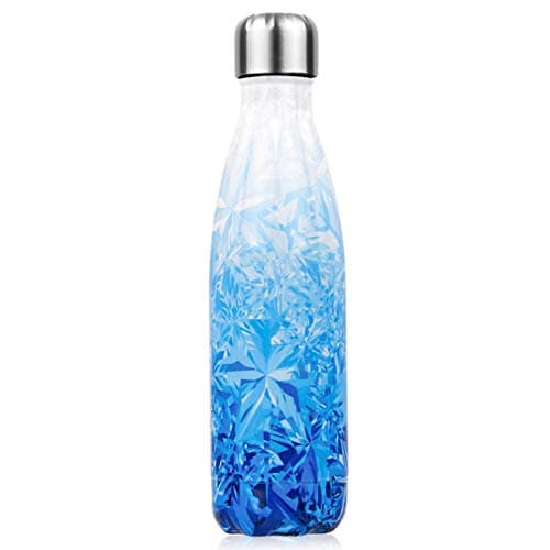 Gourde Inoxydable Isotherme Réutilisable 500ml Fleurs Rouge — Fleurs de Glace