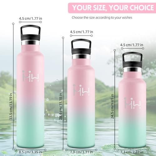 Gourde Isotherme Motswedi 1000ml Anti-Fuite, Poignée de Transport, École, Voyage, Sport