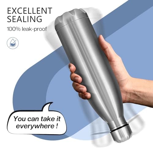 Thermos Isotherme Argent 750ml Double Paroi Sport Gym École