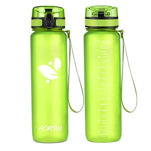 AORIN Gourde Sport BPA-Free & Anti-Fuite 1L pour Adults et Enfants Durant le Sport et les Activités Exteries — Limonade