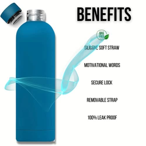 Bouteille d'eau isotherme woman and man 750ml, sans BPA, maintient le liquide chaud 12h et froid 24h | Idéale pour le sp