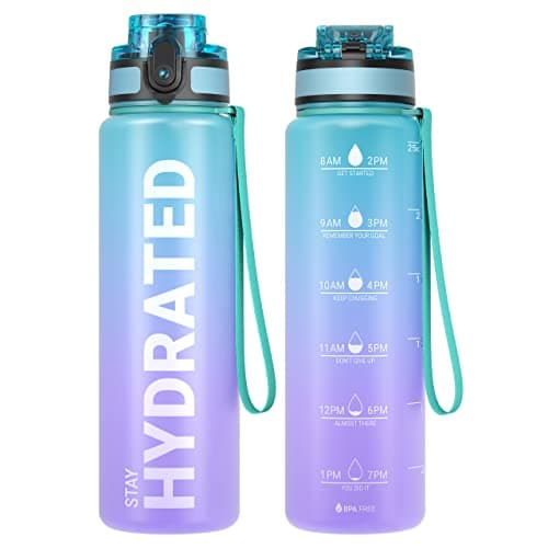 Bouteille d'Eau Sahara Sailor 1L, Sportive & Étanche pour Sport et Camping, Sans BPA et Reutilisable avec Marqueur de Te — B-magie de la Galaxie