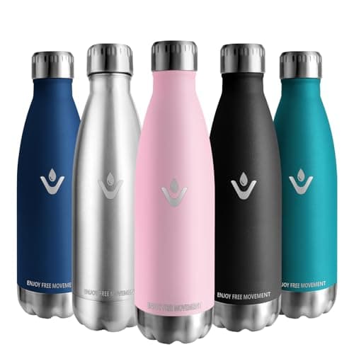 Vikaster Gourde Isotherme 500ml - Gourde Inox Sans BPA, Bouteille Étanche pour Adultes (Sport, Gym, Extérieur) | 500ml