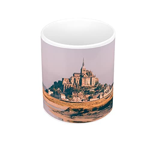 Tasse Mont Saint Michel Marée Basse Magnifique Design Tourisme France 250ml Céramique Éco-Friendly