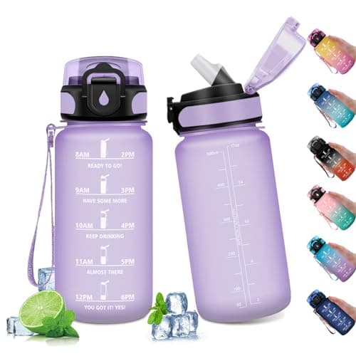Gourde Sport 500ml pour Enfant et Adulte | Étanche | Motivante | Idéale pour Randonnée, Sport et Yoga | Bouteille Reutil
