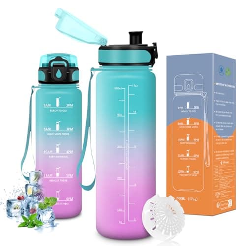 Bouteille d'eau Vikaster sans BPA, Étanche & Réutilisable pour le Sport et les Activités Outdoor, Gourde Randonnée Yoga — B-vert - Violet