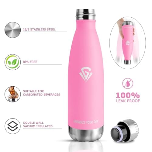 Bouteille Isotherme Inox 500ml pour Sport et École | Gourde Étanche et Durable | Anti BPA | Double Paroi | Bureau et Éco