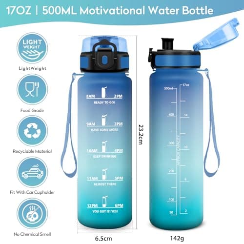 KollyKolla Gourde Enfant 500ml Étanche Sans BPA pour Sport Bureau École