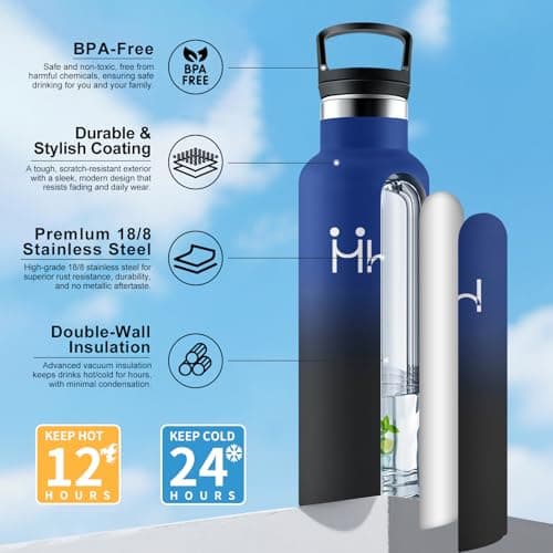 Bouteille Inox Étanche et Réutilisable pour Randonnée et Jogging