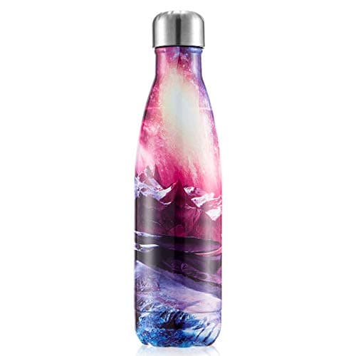Gourde Inoxydable Isotherme Réutilisable 500ml Fleurs Rouge — Le Désert