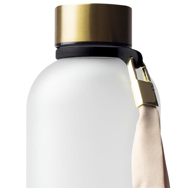 MAMEIDO Gourde 1,5 l | Design Plastique | Marqueur de Temps de Motivation — Frosted White Gold