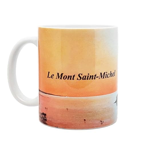 DESSAPT Arts - Tasse Mont Saint-Michel Céramique - blanc brillant pour collectionneurs - Offre parfaite pour les fans du
