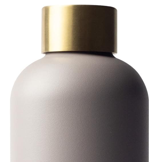 MAMEIDO Gourde Isotherme Pearl Marble Gold - Conserve la fraîcheur 24h & la chaleur 12h, Inoxydable & Sans BPA, 500ml — Taupe Grey Gold